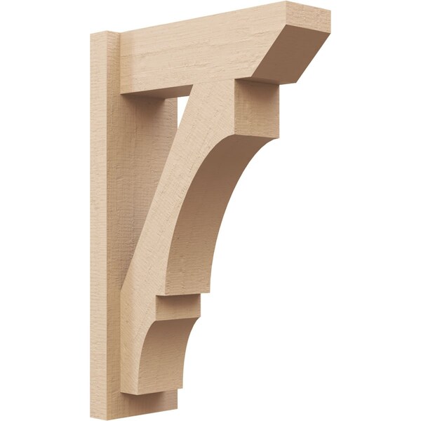 Ekena Millwork 5 1/2-in W x 14-in D x 22-in H Balboa Slat Rough Cedar Woodgrain TimberThane Outlooker, Primed Tan OUTUR055X14X22BOA24RCPR - main